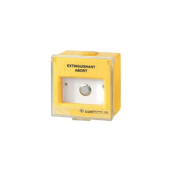 Yellow Extinguishant Abort Button