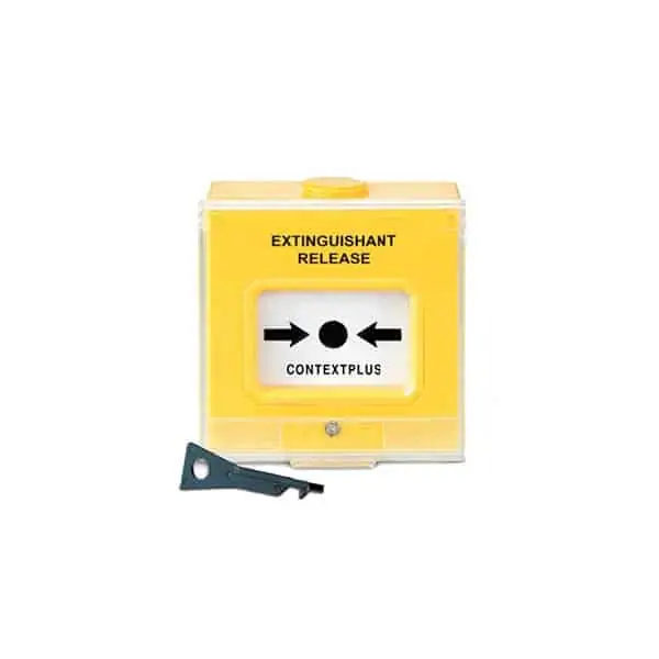 Yellow Extinguishant Release Surface Mounting Call Point Resettable