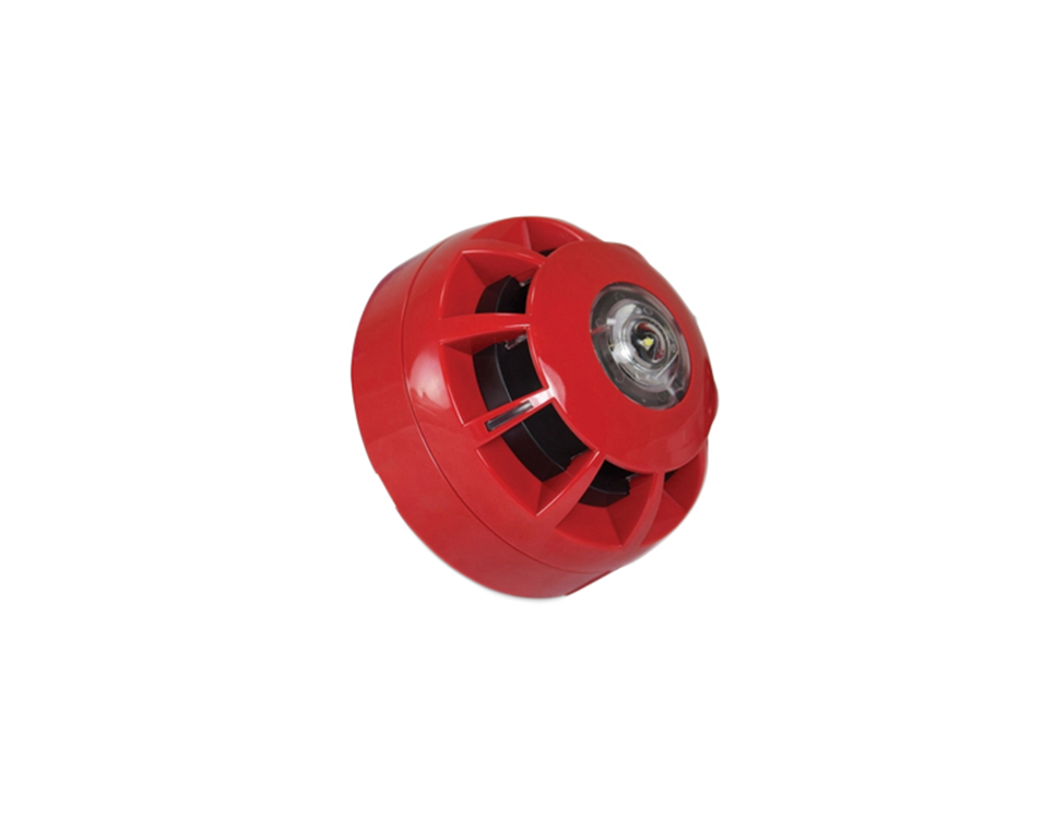 C-TEC Addressable  Loop Powered Red Compact Combined Sounder
